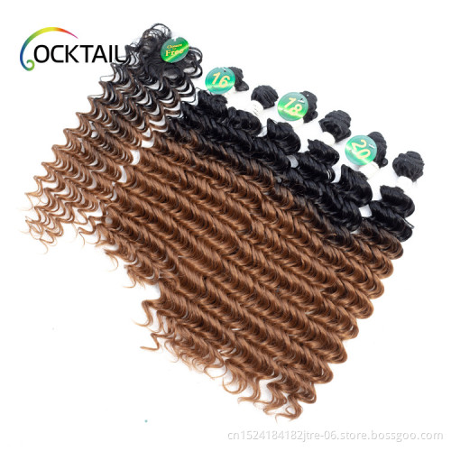 Japanese Kaneka deep curl high temperature silky synthetic hair nigeria cheap tangle free synthetic hair weaving south africa